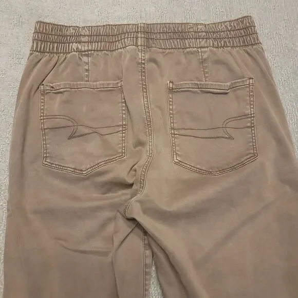 American Eagle Women’s Size 8  (28x28) Pants Utility Jogger Stretch Khaki - Picture 3 of 11